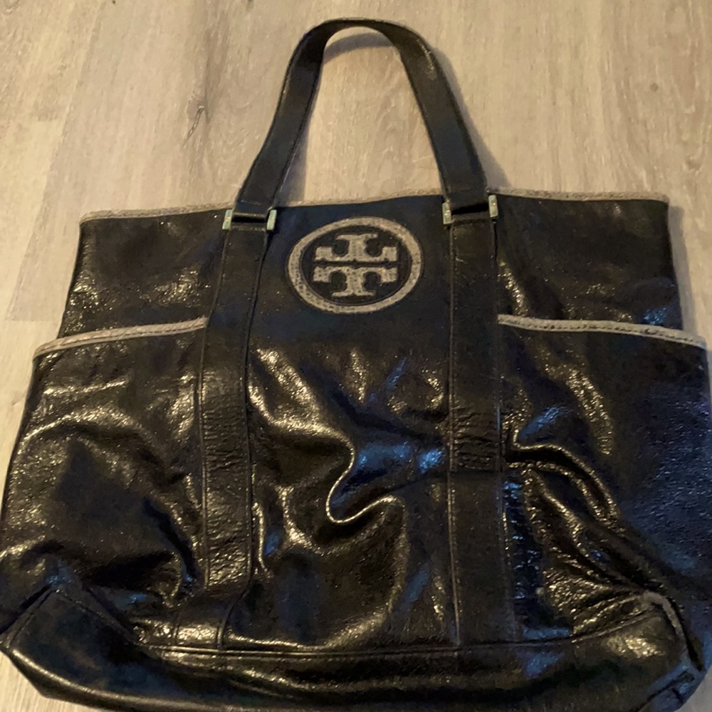 Tori Burch black leather bag